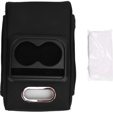 Copertura per console centrale con 2 portabicchieri e porta fazzoletti, imbottitura in memory foam, morbida e confortevole pelle Nappa, bracciolo per auto