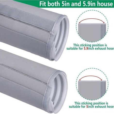 150 x 50 cm Couvercle de Tuyau de Climatisation Portable Isolation Tuyau Climatiseur Manchon Housse Tuyau Climatiseur Mobile,iso (1/4)
