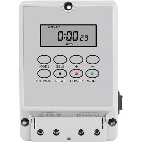Interrupteur de minuterie de sonnerie d'école numérique, contrôleur de sonnerie automatique de micro-ordinateur intelligent ZTY-08 220 V 80 groupes de temps programmable (1/5)