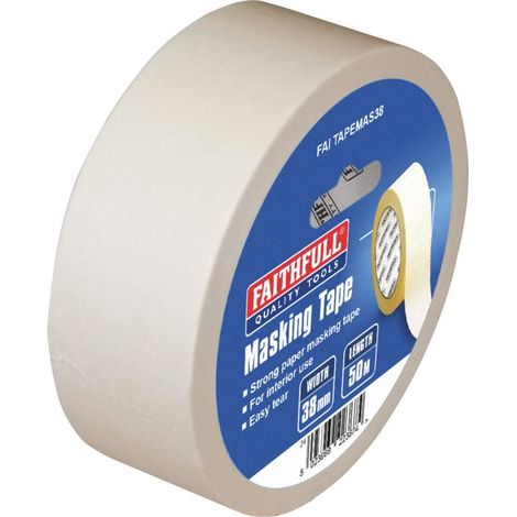 Faithfull Masking Tape 38mm x 50m Paper Tape with Removable Adhesive (1/5)