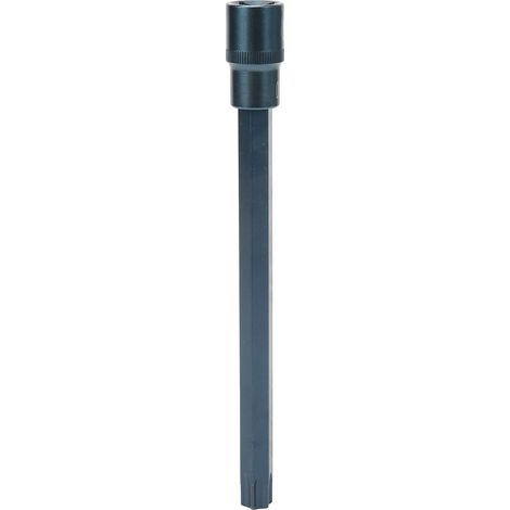 Tournevis à douille étoile T60, acier allié S2 antirouille, pour cliquet 1/2 x 200 mm, outil à main bleui, embout cruciforme long. (1/5)