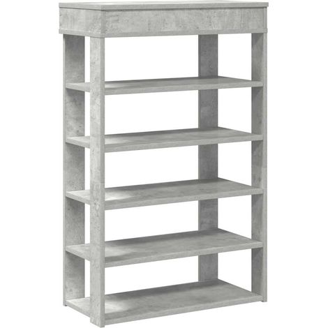 Maison Exclusive - Scarpiera Grigio Cemento 60x30x98 cm in Legno Multistrato