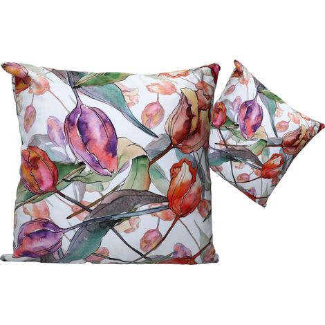 Cuscino con imbottitura, fiori, federa con cerniera, cuscino decorativo, CASA (1/3)