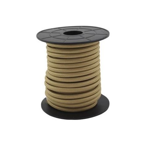 Câble électrique textile 10 mètres 2x0.75mm marron clair GSC 3902994