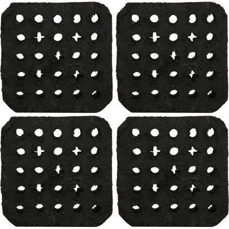4 morceaux de charbon de bois naturel sans fumée pour barbecue en brique de bois dur, idéal pour pique-nique en extérieur (1/5)