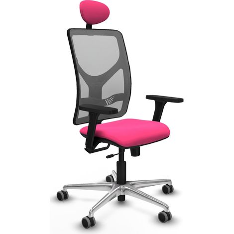 Sedia da ufficio piqueras y crespo Motilla rosa pelle sintetica alluminio (1/2)