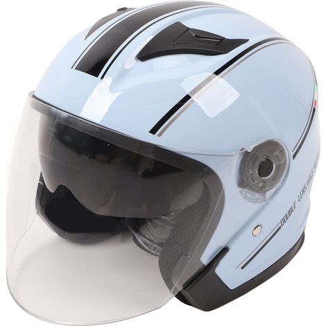 Casque moto demi-visière compact léger ABS ouvert pour scooter électrique et moto (1/5)