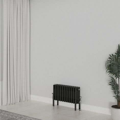 WarmeHaus Traditional Radiator 300x605mm Black 4 Column Heater (1/5)