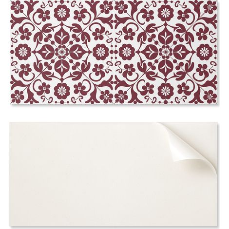 Panel decorativo de pared de PVC con estampado floral para habitaci贸n, 100x50 cm, con adornos.