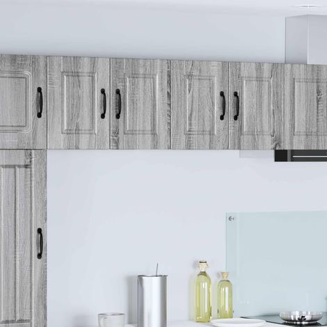 vidaXL Armadietto a muro PORTO 2 pz Grigio Sonoma Legno ingegnerizzato