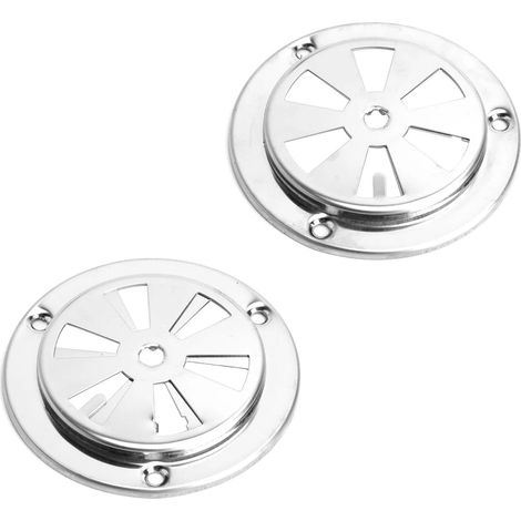 2 Edelstahl-Lüftungsrosetten Ø 95 mm – Verriegelbarer Rundgrill – Luftstromregulierung – Für Grill, Smoker, Wohnmobil, Zuhause (1/5)