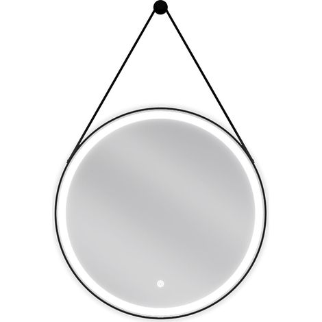 Mexen Reni specchio da bagno retroilluminato, rotondo 60 cm, LED 6000K, antivapore, cornice nera - 9812-060-060-611-70 (1/5)