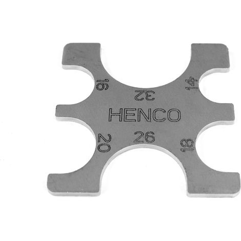 Outil HENCO pour contrôler la précision d'un sertissage Ø14-32 (1/2)
