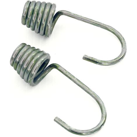 Ganci a uncino in acciaio zincato gricambio per elastici Ø 8 mm. 2 pz.