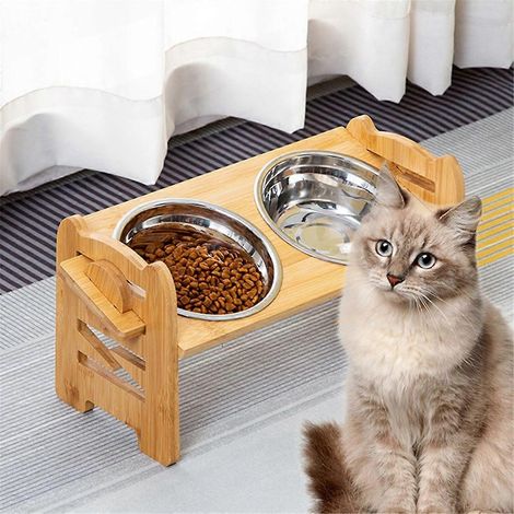 Support réglable pour gamelle d'animal de compagnie, support pour gamelle de chat (1/5)