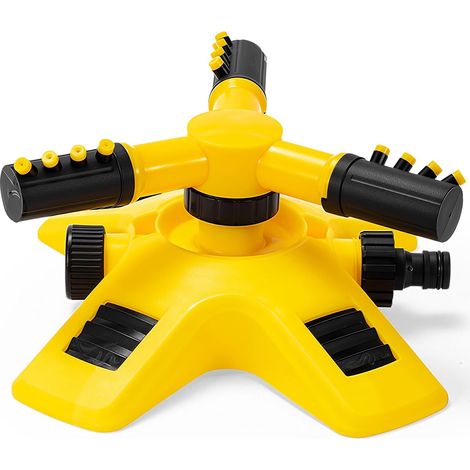 Arroseur de jardin JeiibrZui - Jouet d'été - 20,5 x 17 x 9 cm - Rotation à 360° - Vert, bleu, jaune (1/5)