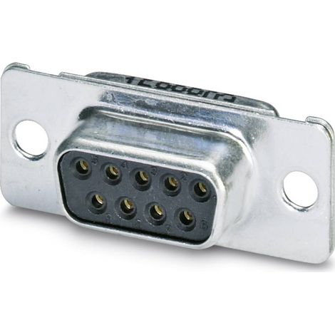 Embase SUB-D femelle 9 pôles Phoenix Contact 1688803 180 ° fût à souder 10 pc(s) (1/2)
