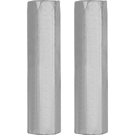 2pcs Zinc Plated Steel M1060 Long Hex Nut Hexagonal Thread Nut Threaded Fasteners