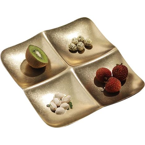 Plateau De Service pour Snacks Assiette Décorative Assiette À Snacks Avec Compartiments Multiples pour Maison Cuisine Salon Table Basse Fruits Bonbons Fêtes et Réceptions (1/5)