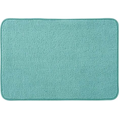 Tappeto bagno verde 60x40 cm in microfibra antiscivolo Spring (1/3)