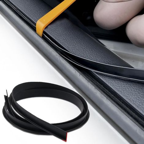 Joint d'étanchéité pour vitre de voiture 4 m / 13,1 pi, bande d'étanchéité universelle en caoutchouc avec outil d'installation (forme en V) (1/5)