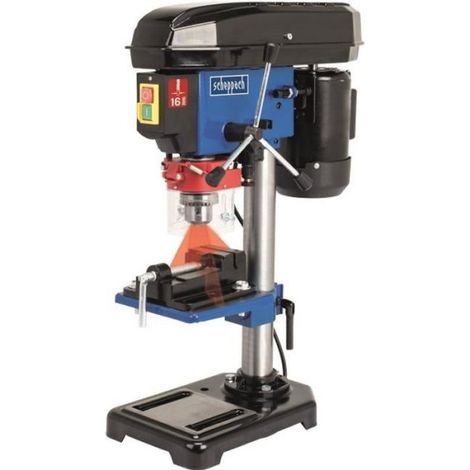 Scheppach – Perceuse à colonne 500W – 5 vitesses réglables – Mandrin 1,5 à 13 mm – Laser intégré pour perçage précis – Construction robuste en fonte - DP16VLS (1/4)