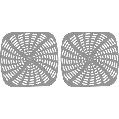 Tapis en silicone réutilisable pour friteuse Ninja Foodi AG301 – 2 pièces, gris, anti-rayures, 22,2 x 20,7 cm (1/5)