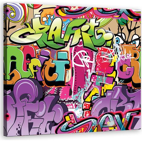 Tableau déco Graffiti Street Art 50x50 (1/5)