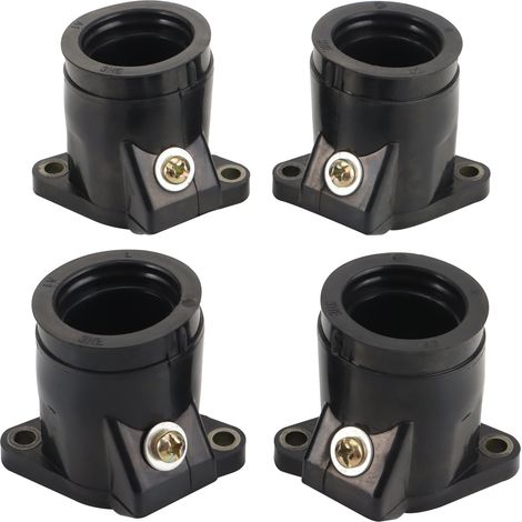 set of 4 original replacement sealing hoses for carburetor intake manifold connections, compatible with Yamaha FZR600 Genesis 89-99--DTEKGAZ