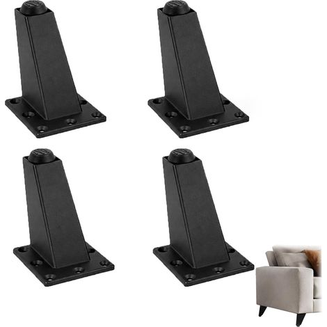 4 Pièces Pieds De Meubles Réglables,Pieds en Alliage d’Aluminium Solides Et Durables,Pied Meuble TV,pour Table Basse,Canapé,Armoire,Lit Et Autres Meubles De Maison,Anti-Dérapants (1/5)