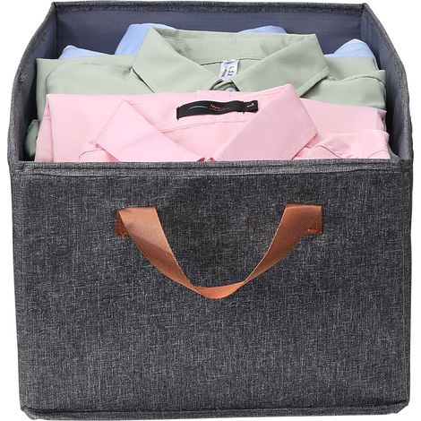 4-piece Foldable Storage Box with Handles 47cm W x 28cm D x 20cm H (1/5)