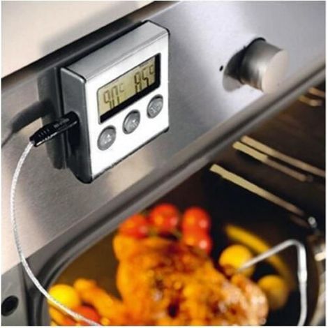 1 Thermomètre de cuisson,Sonde 190mm,Acier inoxydable,Précision +/- 1,Cuisine et Barbecue (1/4)