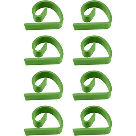 Lot de 4 pinces à nappe en plastique, pinces de fixation frisées et coupe-vent pour nappes, vertes, 47 x 37 mm (1/5)