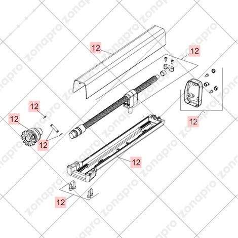 Schneckenschraubengruppe für 413 Ersatzteil FAAC 63003349 (1/3)