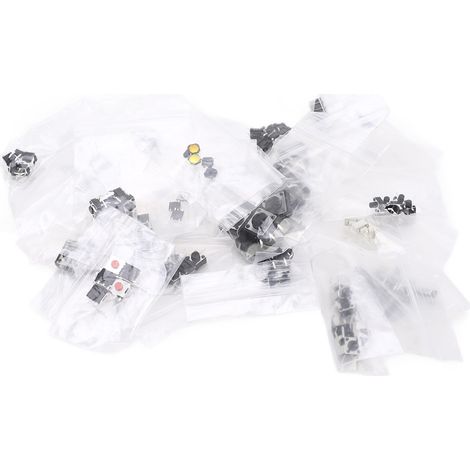 125 pièces mini interrupteur à bouton poussoir à réarmement automatique avec capuchon métallique pour téléviseurs, caméras et fax (1/5)