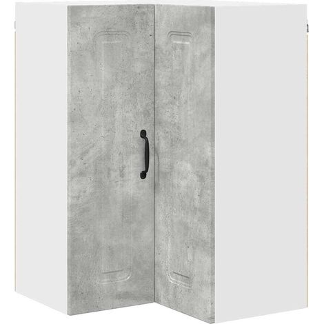 Meuble mural de cuisine,Armoire de cuisine avec étagère Gris béton 57 x 57 x 80 cm CFW74678 (1/5)
