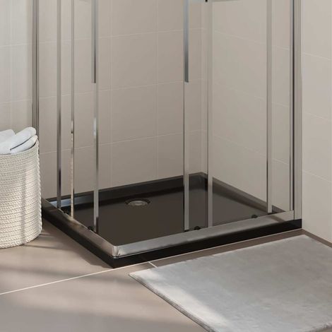 Vidaxl – Receveur de douche à carreler 80x90 cm – ABS renforcé fibre de verre – Seuil bas pour accès facile – Bonde de vidage incluse