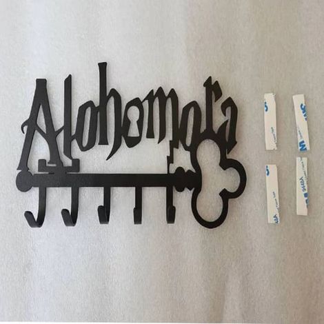 Porte-clés mural décoratif en métal avec 5 crochets, porte-clés magique pour entrée, armoire ou chambre d'enfant (1/3)