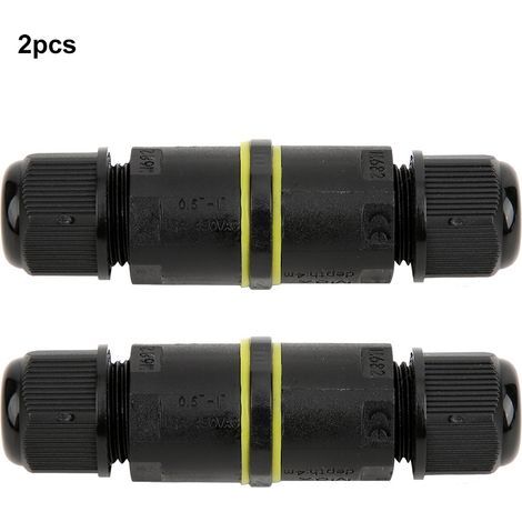 Connecteur de Fil Extérieur, Connecteur de Fil électrique étanche IP68, Boîte de Jonction à 3 Broches, Accessoire de Fil électrique, Connecteur Industriel d'alimentation (1/5)