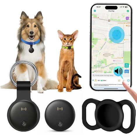 Collier GPS Chat,GPS Chien Compatible avec Les Systèmes iOS et Android Suivi Intelligent de La Localisation en Temps Réel Longue Autonomie Collier GPS pour Chien Traceur pour Animaux étanche-Noir