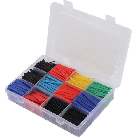 Kit de 750 Gaines Thermorétractables 2:1 pour Isolation Électrique, Manchons pour Câbles et Fils
