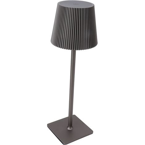 Lampe de table LED sans fil, écran tactile, portable et rechargeable, 3 températures de couleur, gris (1/5)