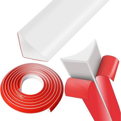 1 Baguette Finition Plan De Travail, Silicone Souple Auto-Adhésif, Étanche Pour Cuisine Et Salle De Bain, Blanc 3M (1/5)