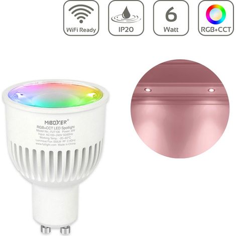 MiBoxer RGB+CCT LED Spot 6W GU10 WiFi ready FUT106 (1/5)