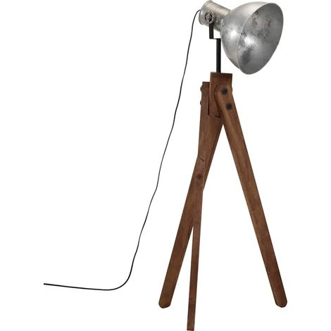 Lampadaire 25 W argent vintage 45x45x120 cm E27 (1/5)