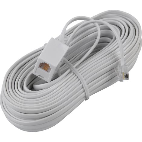 Connettore telefonico TEL0034F-15 WT.-GN./15M/ bianco