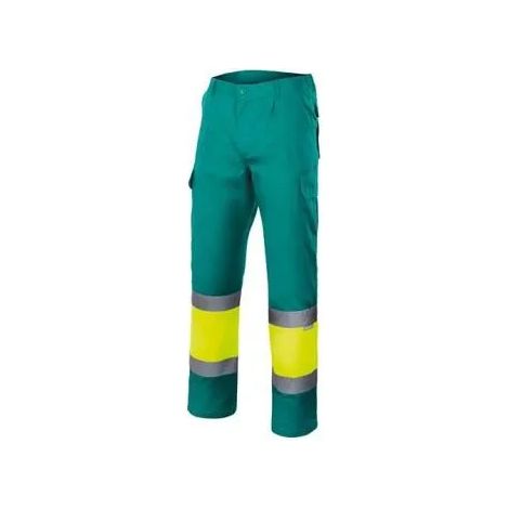 Pantaloni da lavoro Velilla bicolore bande riflettenti cuciture rinforzate