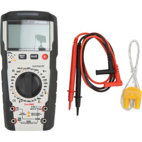 DT-8908D Multimètre Numérique Haute Précision, Testeur Portable à Gamme Manuelle, Voltmètre LCD Anti-Grillage pour Usage Industriel (1/5)