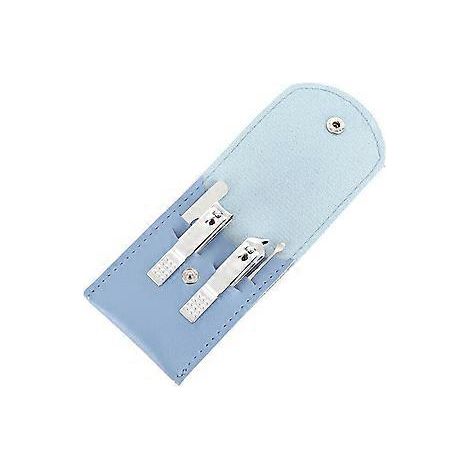 Kit de pédicure professionnel 4 pièces avec étui de transport, ensemble de manucure et pédicure en acier inoxydable avec outil de nettoyage du cérumen (Bleu A) (1/5)