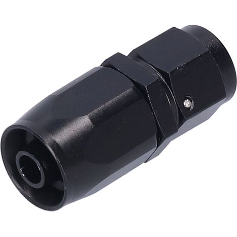 Raccord AN6 6AN AN-6 Aluminium pour conduite d'huile ou essence, adaptateur d'extrémité de flexible noir droit pivotant (1/5)